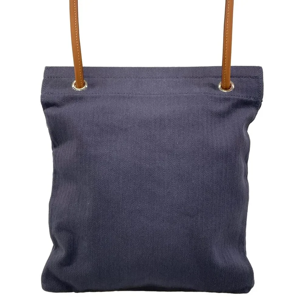 Hermès Aline MM Shoulder Bag H068487CKAC Blue Indigo Gold Toile chevron Veau
